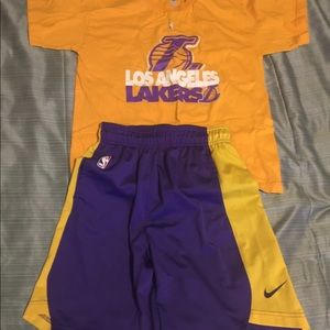 Boys Lakers outfit size Large